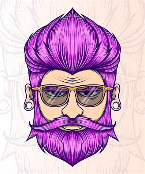 Premium Vector | Classy beard styles illustration