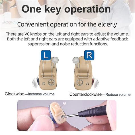 Hörapparat Osynliga hörapparater Justerbar Ton Ljudförstärkare Bärbar