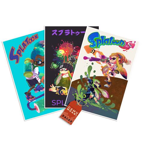 Splatoon Splatoon Poster Splatoon Poster Set Of 3 Splatoon Printable