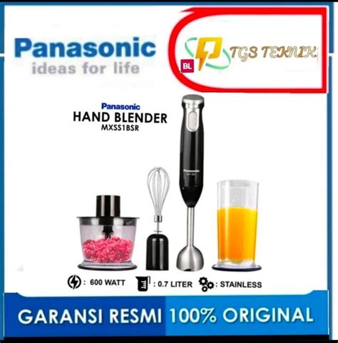 Jual HAND BLENDER PANASONIC MXSS1BSR 600 Watt 4 Aksesoris Pelumat