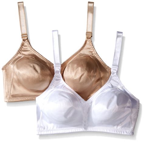 Bali Women S 2 Pack Double Support Wire Free Bra White Nude 2 Pack