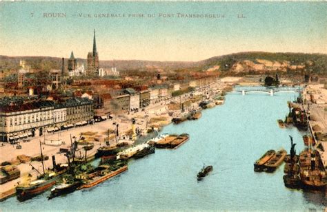 Rouen Vue G N Rale Prise Du Pont Transbordeur Carte Postale