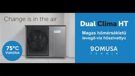 Domusa Dual Clima HT hőszivattyú emelt 75 fokos előremenő vízhőfokkal