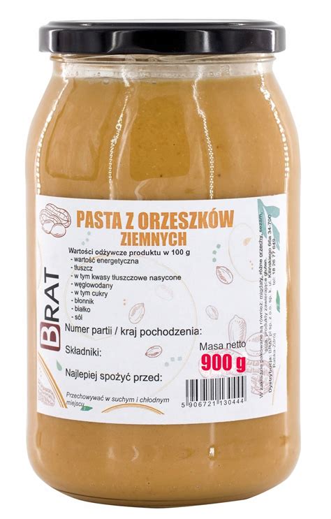 MASŁO ORZECHOWE 900g peanut butter BEZ SOLI CUKRU 12324366946 Allegro pl