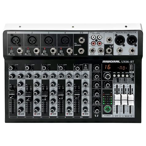 Buy 6 Channel Audio Interface Sound Board Mixing Console 16 Bit Dsp Dj