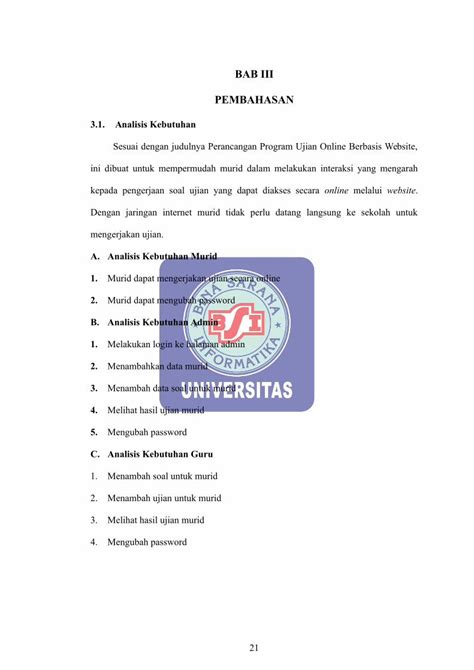 Pdf Bab Iii Pembahasan Repository Bsi Ac Id Pembahasan