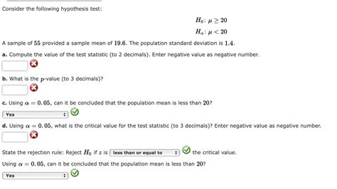 Solved Consider The Following Hypothesis Test A Chegg