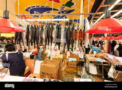 Indoor Omicho Ichiba Omicho Fresh Food Market In Kanazawa Japan