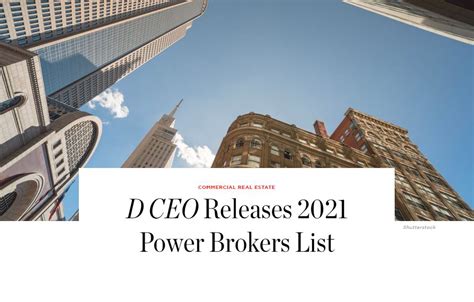 D Ceo Releases 2021 Power Brokers List Tag Industrial