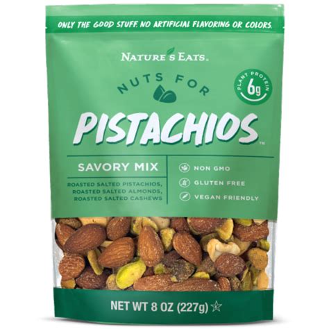 Natures Eats Nuts For Pistachios Savory Mix 8 Oz Frys Food Stores