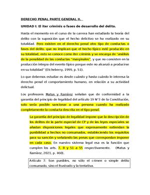 Derecho Penal Parte General Ii Unidad Y Derecho Penal Parte