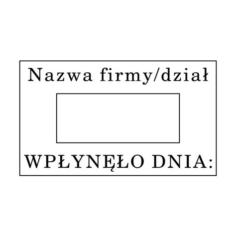 Datownik Wpłynęło nazwa firmy Max pieczątki stemple drewniane