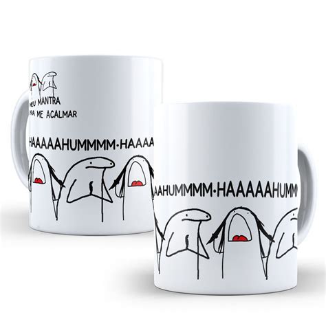 Caneca Porcelana Café Personalizada Meme Flork Bento Divertida Mod 02