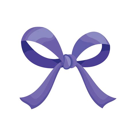 Vector purple ribbon bow decorative on white 36250800 Vector Art at ...