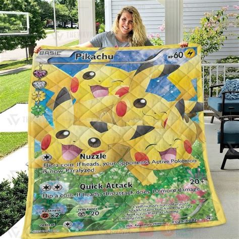 HOT Anime Pokemon Pikachu Generations Luxury Quilt Express Your