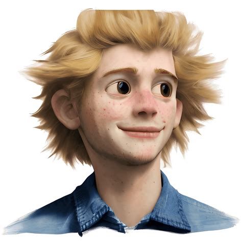 Handsome Freckled Smiling Blonde Haired Man Wearing Blue Denim Creative Fabrica