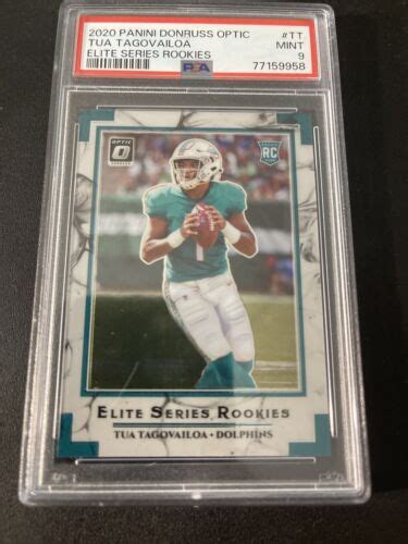 Panini Donruss Optic Tua Tagovailoa Rc Rookie Elite Series Psa