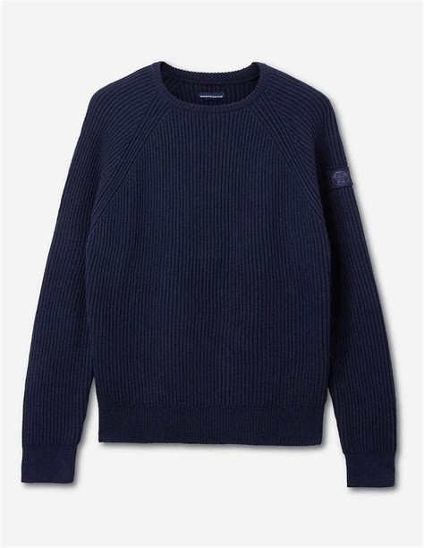 North Sails Sweater Cotton And Wool Jumper Navy Blue Impact Shop