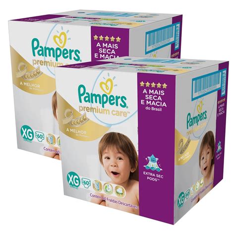 Fralda Pampers Premium Care Jumbo Xg 120 Unidades Fraldas