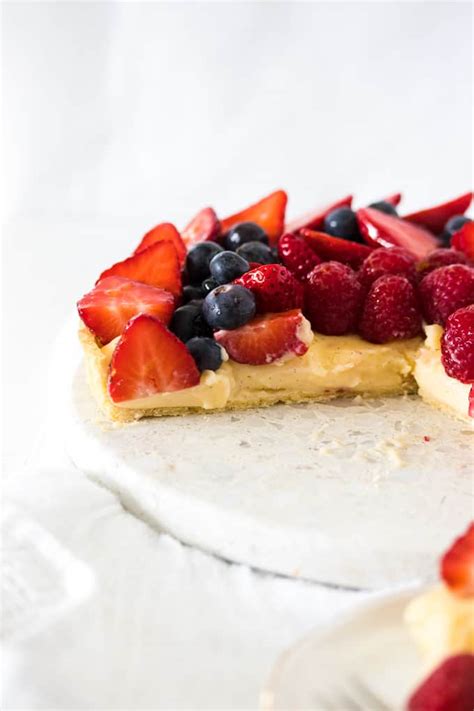 Fruit Custard Tart Recipe | Sugar Salt Magic