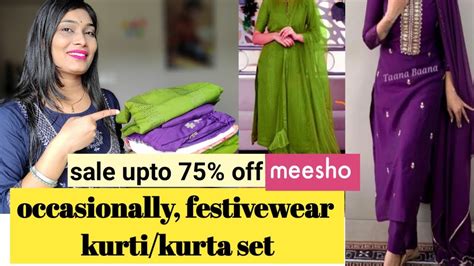 Meesho Haulmeesho Occasionally Festive Wear Kurta Kurti Setsale Upto