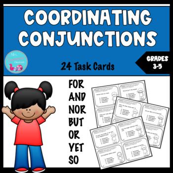 COORDINATING CONJUNCTIONS TASK CARDS 24 TASK CARDS SET By Mrs Summers Room