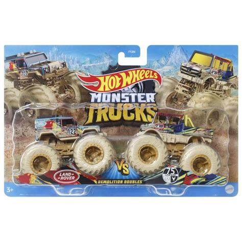Hot Wheels Monster Trucks Pack Land Rover Contra Unimog Mattel Carrinho De