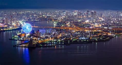 Night view of Osaka stock image. Image of kansai, skyline - 52838065