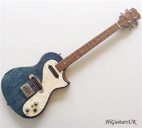 Kingfisher 20" Electric Steel String Solid Body Baritone Ukulele - Blue ...