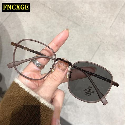 FNCXGE Myopia Photochromic Glasses Anti Radiation Eye Glasses Women Men