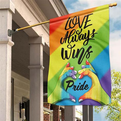 Unifinz Lgbt Flags Love Always Wins Lgbt Rainbow Color Garden Flag Lgb