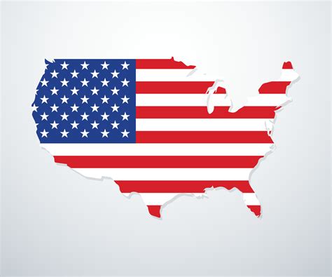 Usa Karte Mit Flagge Vektor Illustration 6921887 Vektor Kunst Bei Vecteezy