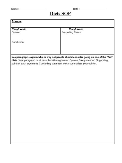 3 Fad Diet Sop Pdf Argument Cognition