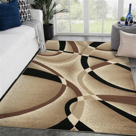 Luxe Weavers 2x7 Contemporary Pattern Area Rug Beige Modern Abstract