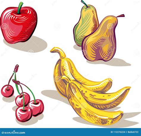 Freshly Picked Ripe Fruit Stock Illustration Illustration Of Bananas