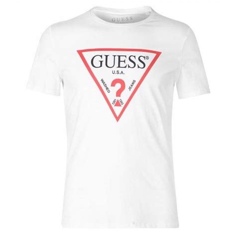 Guess Guess White Logo Crew Neck T Shirt M92i17k6xn0 Guess From Club Jj Uk