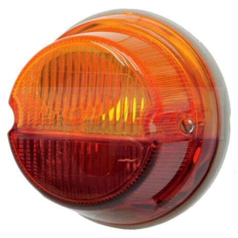 HELLA ROUND REAR BRAKE STOP AND INDICATOR LIGHT LAMP RED AND AMBER