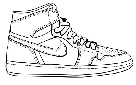 Nike Air Jordan 1 Coloring Page Free Printable Coloring Pages For Kids - Free Printable