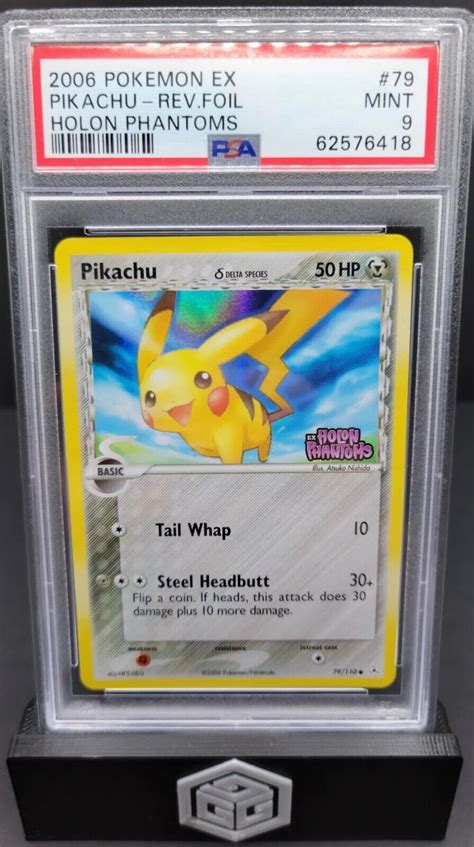 Ex Holon Phantoms Pikachu Reverse Holo Psa Ebay