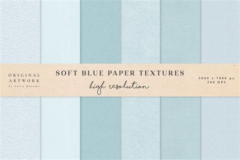 Soft Blue Paper Textures Watercolor Digital Paper Canvas