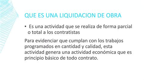 Liquidacion De Obra En Colombia Ppt Descarga Gratuita