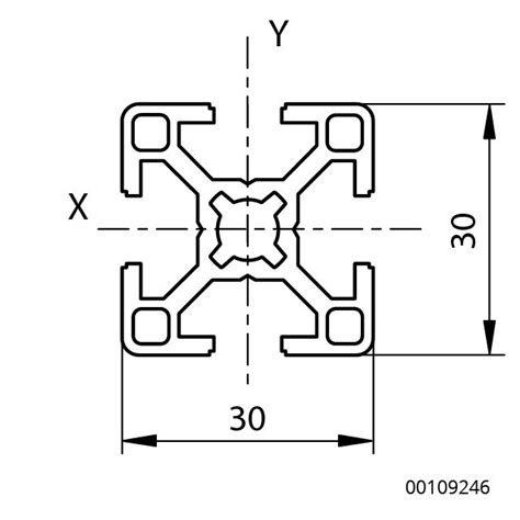 PROFILE 30x30 - SERIES 30 TYPE 8mm - Aluminium profiles - Our products ...