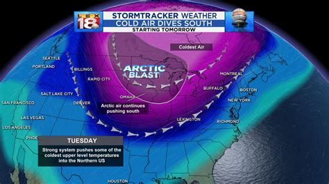 Arctic blast changes rain to snow Tuesday