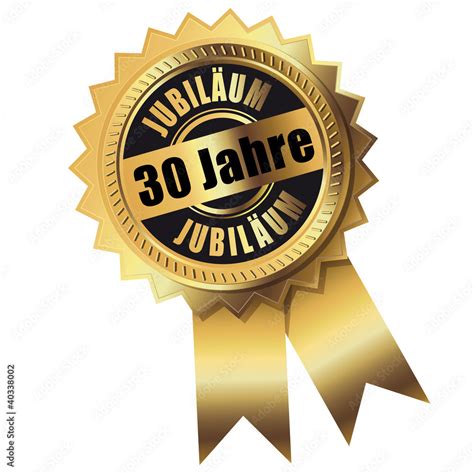 30 Jahre Jubiläum gold Stock Vector Adobe Stock