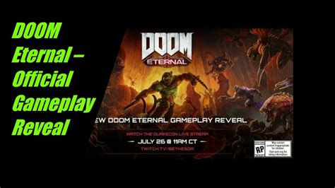 Doom Eternal Official Gameplay Reveal Youtube