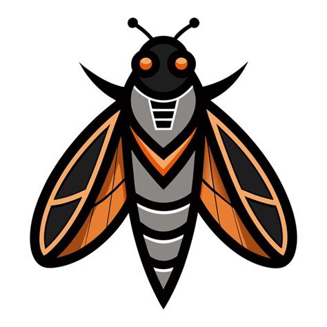 Cicada Logo Vector Illustration Design Premium Ai Generated Vector