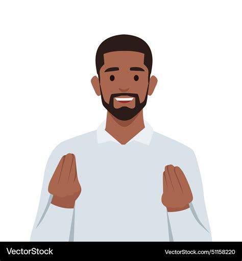 Young black man doing bellissimo hand gesture Vector Image