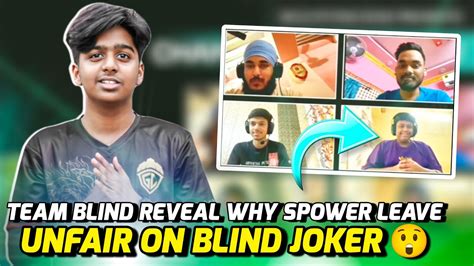 Blind Manya Finally Reply Why Spower Leave Team Blind Scout Spower