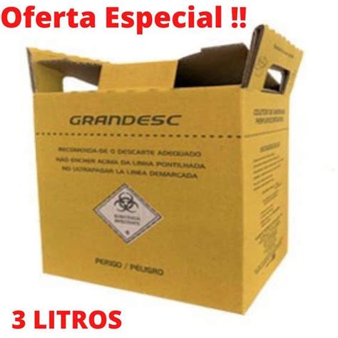 Caixa Coletora 7 Litros Material Perfurocortante MEDIX Coletor