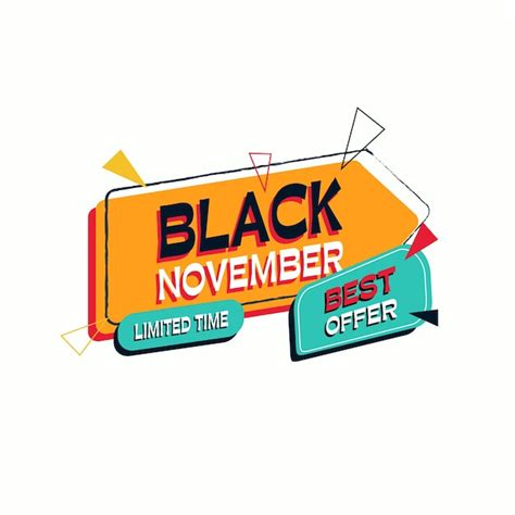 Premium Vector Black November Sale Banner Modern Minimalist Design